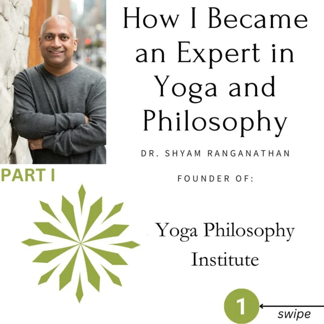 PART I

The Yoga Philosophy Institute is a very different source of information on Yoga and Philosophy online. It is ordinary for authorities in Yoga Studies who claim to know about the tradition to have no formal training in philosophy and to admit that they can't understand classical texts such as the Yoga Sūtra on their own without a commentary and to blame it for being too difficult to understand. In this first of two carousel posts, Dr. Shyam Ranganathan, founder of the Yoga Philosophy Institute, shares his journey to becoming a Yoga and Philosophy expert. When people ask him who he learned the Yoga Sūtra and other classical texts of South Asian philosophy from, he answers: from the authors themselves.  Patañjali, the author of the Yoga Sūtra is Dr. Shyam's teacher because Dr. Shyam is a philosopher who can translate the work of another philosopher, namely Patañjali. 

Check out PART II where Dr. Ranganathan explains the difference between an authority and an expert. 

For a fuller account of Dr. Shyam's research, publications and contributions to scholarship, check out his bio. Click on the link in bio (yogaphilosophy.com/new), and choose "Dr. Shyam's Bio" from the "About" menu. 

#alleightlimbs #beyondasana #igyoga #ishvarapranidhana #neverstoplearning #onlinelearning #onlineyoga #Patanjali #philosophy #sanskrit #sanskritforyogis #Svādhyāya #tapas #yoga #yogacourse #yogaalliance #yogahistory #yogaoffthemat #yogaonline #yogaphilosophy #yogapractice #yogaresearch #yogastudies #yogasutra #yogateachers #yogateachertraining #yogis #ahimsa