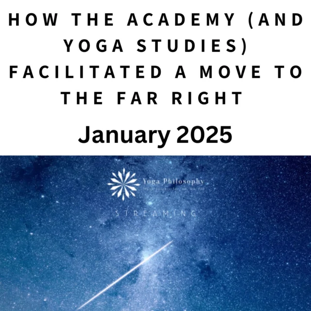 In this Yoga Philosophy streaming episode, I review the methodology of interpretation (explanation in terms of propositional attitudes) as not only basic to far-right politics but also acclaimed in the Western tradition and its academy. This is a demonstrable and correctable error, but one which the academy permits and is the default approach to what goes on in "Yoga Studies" --- the 2.0 of Indology.  This is part 1 of a two-part series. Next month I will explore how this can be corrected. 

To find out more, sign up for Yoga Philosophy Streaming! Yoga Philosophy Streaming is my service to teachers and practitioners who want something new every month to inform their practice (4.99 a month, or 49.99 a year). 

Yoga Philosophy (YACEP, CYA- RYSGOLD) is by Dr. Shyam Ranganathan: professional moral philosopher, translation expert, translator of the Yoga Sūtra (Penguin 2008), scholar of South Asia and yogi. Sign up for the list: yogaphilosophy.com/bio. Undertake the 100 hour, Level 1 Certification: yogaphilosophy.com/courses (link in bio).#alleightlimbs #beyondasana #igyoga #ishvarapranidhana #neverstoplearning #onlinelearning #onlineyoga #Patanjali #philosophy #sanskrit #sanskritforyogis #Svādhyāya #tapas #yoga #yogacourse #yogaalliance #yogahistory #yogaoffthemat #yogaonline #yogaphilosophy #yogapractice #yogaresearch #yogastudies #yogasutra #yogateachers #yogateachertraining #yogis #ahimsa