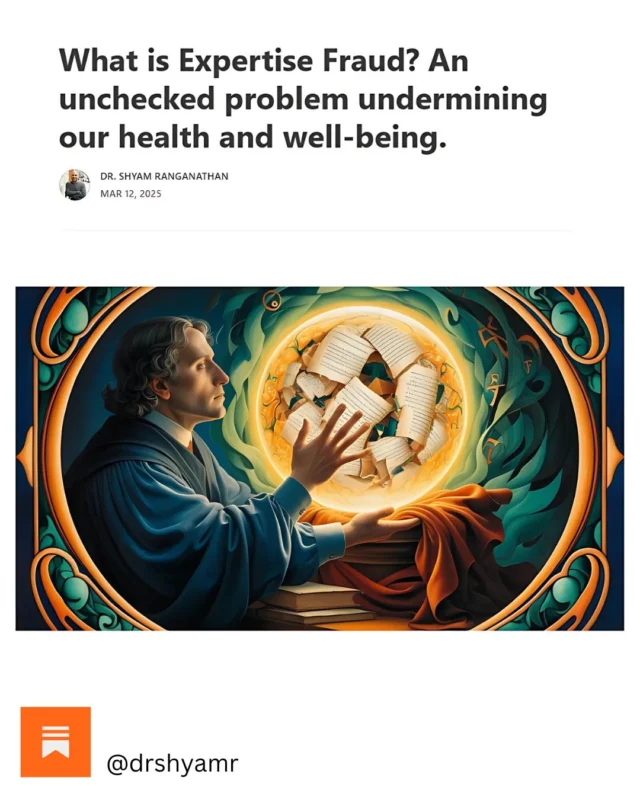 People who lack expertise are making consequential decisions and have been empowered to do so by an adoring public. Expertise Fraud, enabled by the academy, is to blame. Check out my free Substack entry on the topic: @drshyamr

#fraud #academia #farright #populism #knowledge