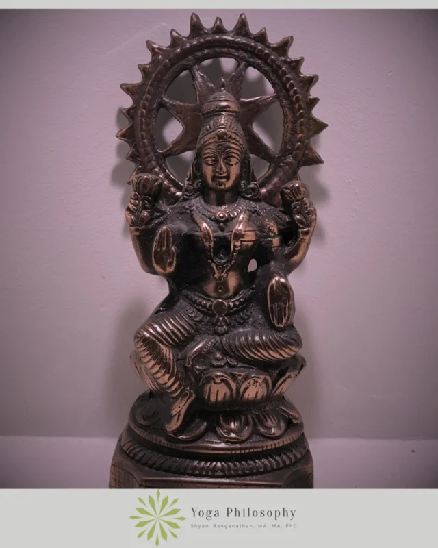 Resist the chaos by learning to be like mom, the Earth. The Goddess Lakṣmī (the Earth) embodies the procedures of Yoga: svarūpevasthānam/“abiding in one’s form” (YS I.3), svarūpa-pratiṣṭhā/“standing on one’s form” (YS IV.34), and more literally, sva-svāmī/“own mastery” (YS II.22). Happy belated International Women's Day!!!